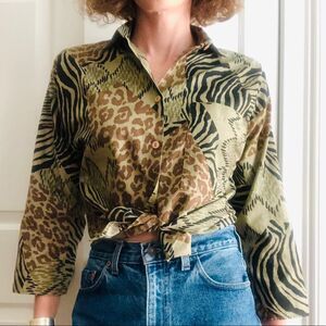90’s Safari Print Top S